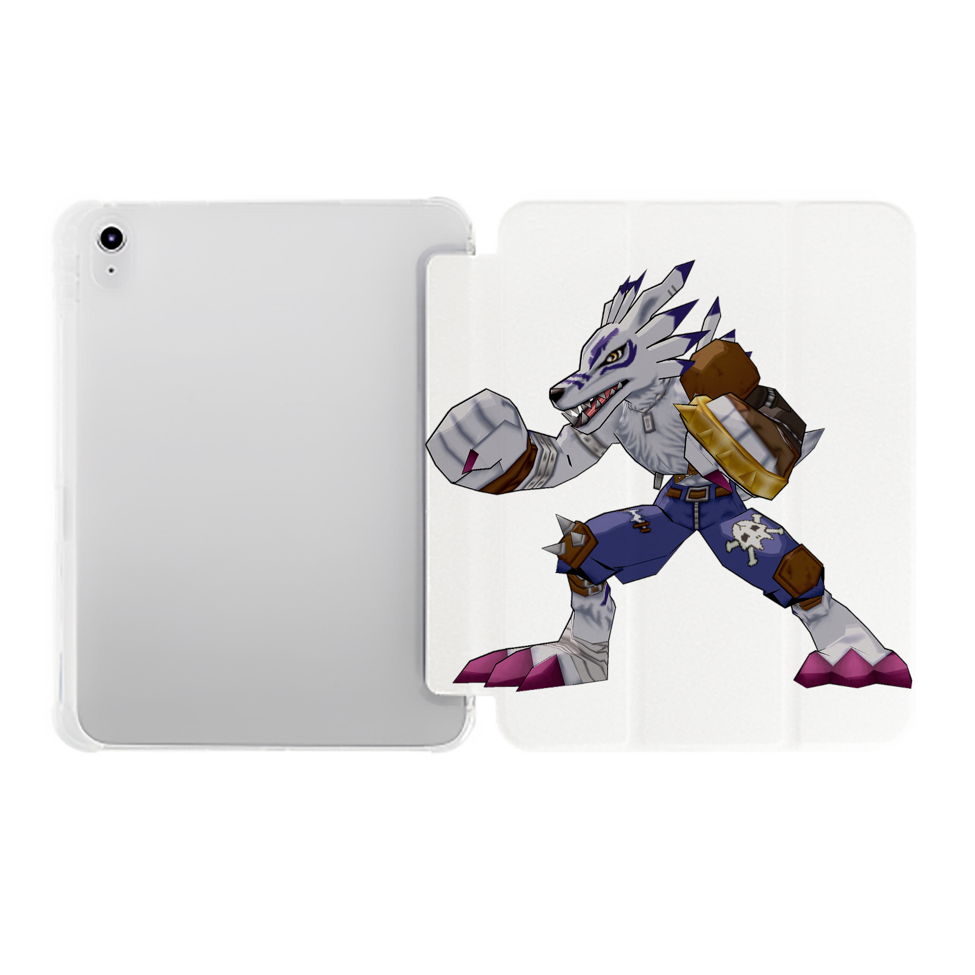 （画像用） Digimon デジタルモンスター/デジモン IPad ケース ペン収納付き 三つ折りスタンド PUレザー×シリコン 対応機種9.5/10.5/10.9インチ